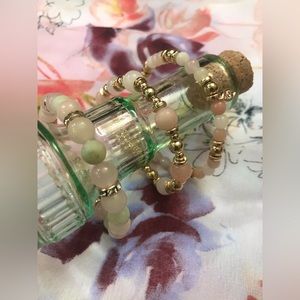 Handmade Real Crystal Bead Bracelet Set